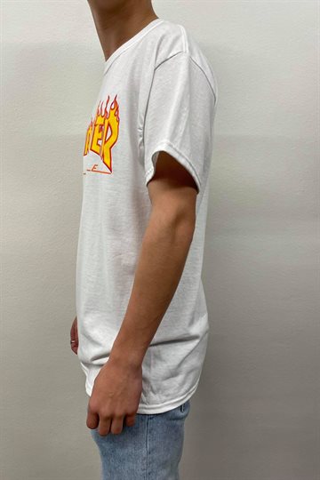 Thrasher T-shirt - Flame - Vit